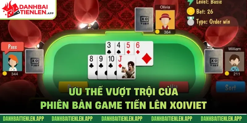 Ưu thế vượt trội của phiên bản game Tiến Lên XoiViet
